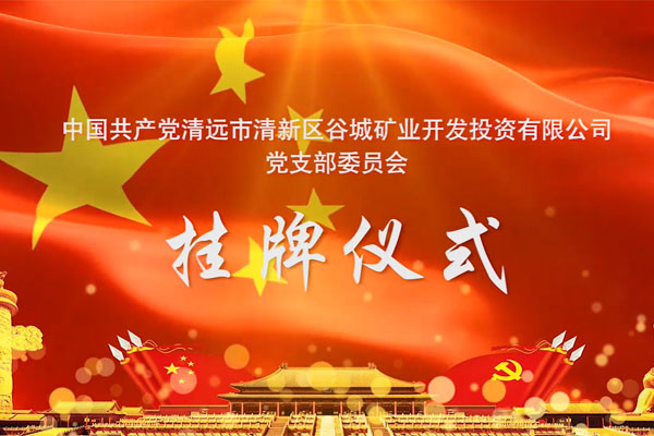 以黨建促發(fā)展，以發(fā)展強(qiáng)黨建——谷城礦業(yè)黨支部委員會(huì)正式掛牌成立